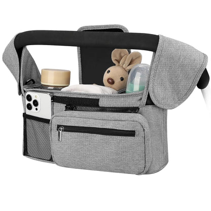 Universal Stroller Organizer with Insulated Cup Holders, Detachable Wristlet & Adjustable Shoulder Strap for V1107-CS-YETCGBHU
