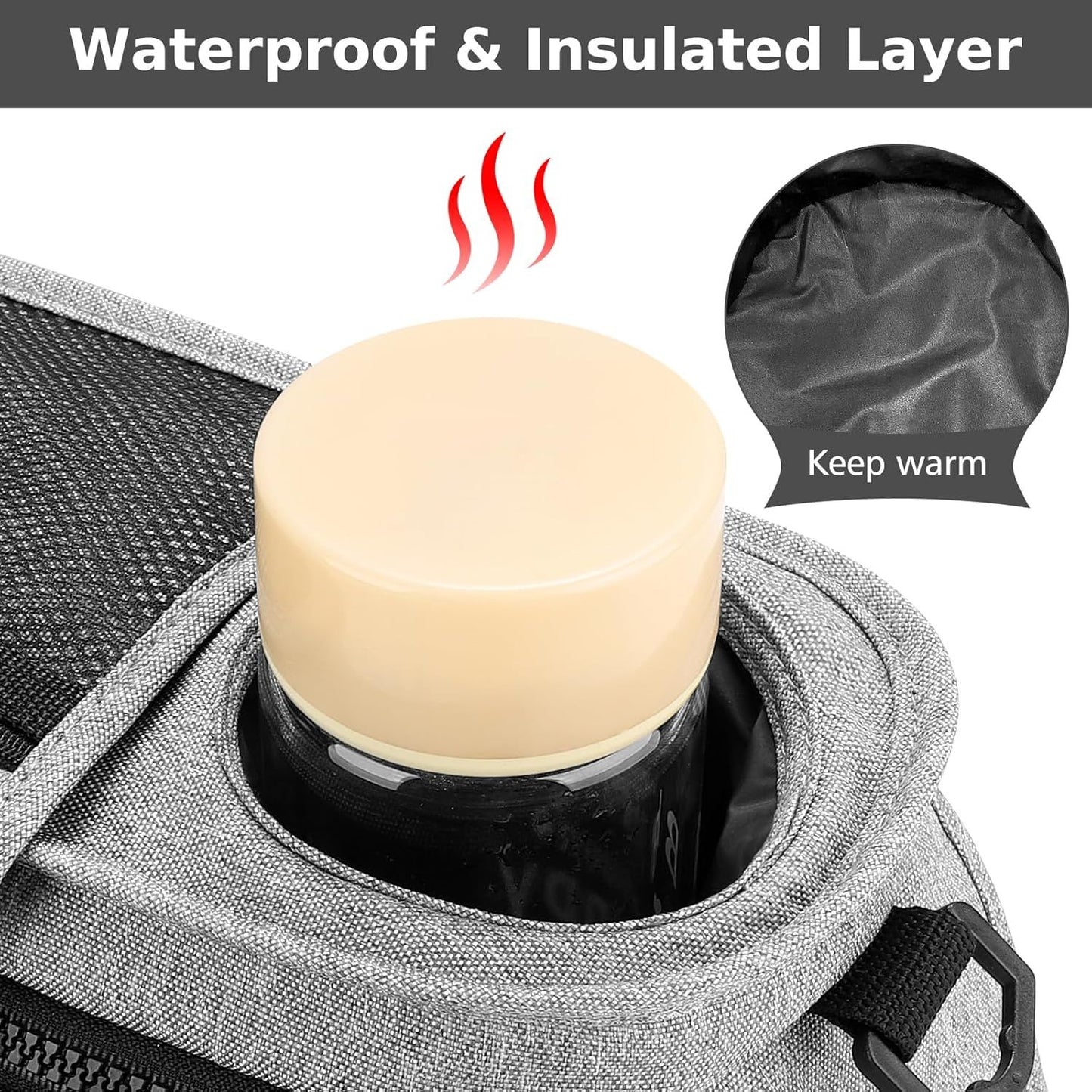 Universal Stroller Organizer with Insulated Cup Holders, Detachable Wristlet & Adjustable Shoulder Strap for V1107-CS-YETCGBHU
