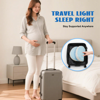 Adjustable Pregnancy Pillow with Velcro Design - Side Sleeping Support for Back, Belly, Hips & Legs, V1107-CS-YFHYZLA