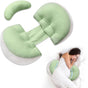 Adjustable Pregnancy Pillow with Velcro Design - Side Sleeping Support for Back, Belly, Hips & Legs, V1107-CS-YFHYZLV
