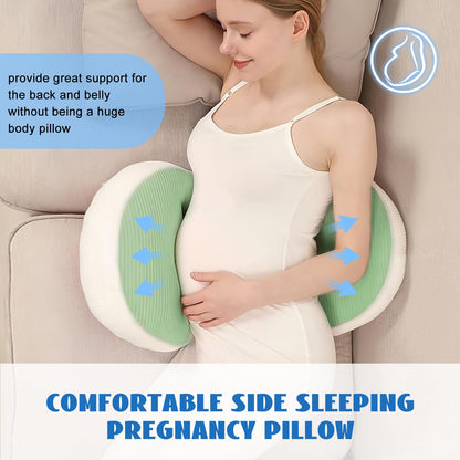 Adjustable Pregnancy Pillow with Velcro Design - Side Sleeping Support for Back, Belly, Hips & Legs, V1107-CS-YFHYZLV
