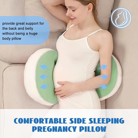 Adjustable Pregnancy Pillow with Velcro Design - Side Sleeping Support for Back, Belly, Hips & Legs, V1107-CS-YFHYZLV