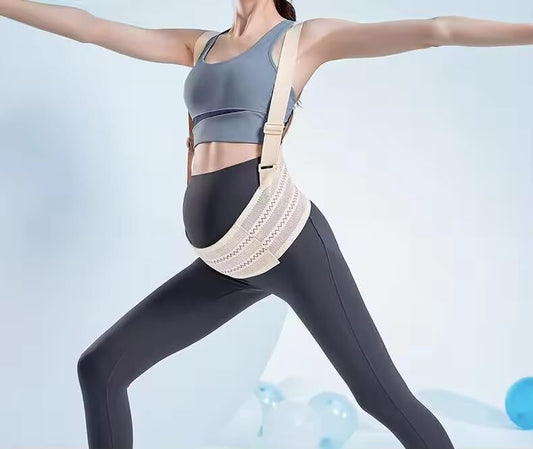Maternity Belly Support Band for Waist 80-102cm - Adjustable Prenatal Abdominal Brace with Breathable Mesh V1107-CS-YFTFDFL