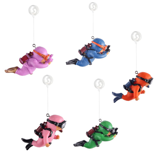5-Piece Floating Aquarium Diver Decor Set - Cute Underwater Explorer Ornaments with Adjustable Buoyancy for V1107-CS-YGQSY