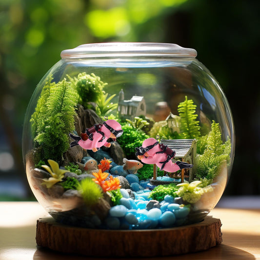 5-Piece Floating Aquarium Diver Decor Set - Cute Underwater Explorer Ornaments with Adjustable Buoyancy for V1107-CS-YGQSY