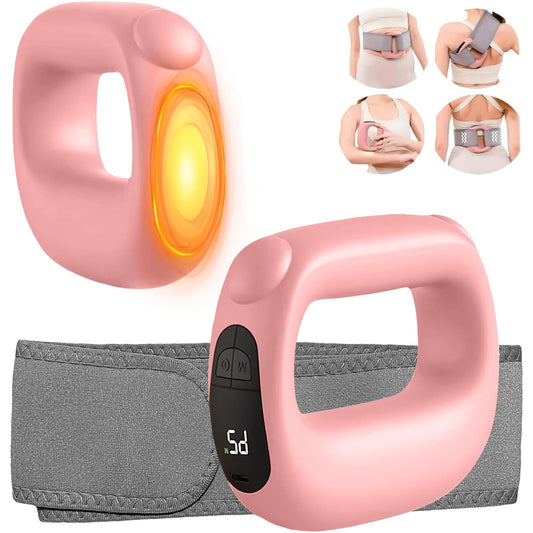 Portable Heated Fascia Ring Massager with 5-Speed Vibration & USB-C Charging - Deep Tissue Muscle Relief for V1107-CS-ZDAMQ