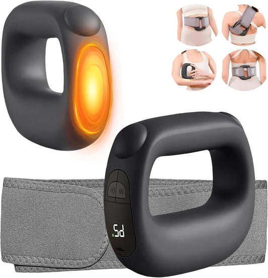 Portable Heated Fascia Ring Massager with 5-Speed Vibration & USB-C Charging - Deep Tissue Muscle Relief for V1107-CS-ZDAMQ1