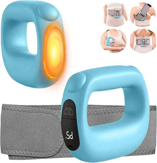 Portable Heated Fascia Ring Massager with 5-Speed Vibration & USB-C Charging - Deep Tissue Muscle Relief for V1107-CS-ZDAMQ2