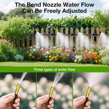 Drip Irrigation System, No 1/4 Pipe, only 12pcs Adjustable Copper Nobbles and Quick Connectors V1107-CS-ZDJHQ512