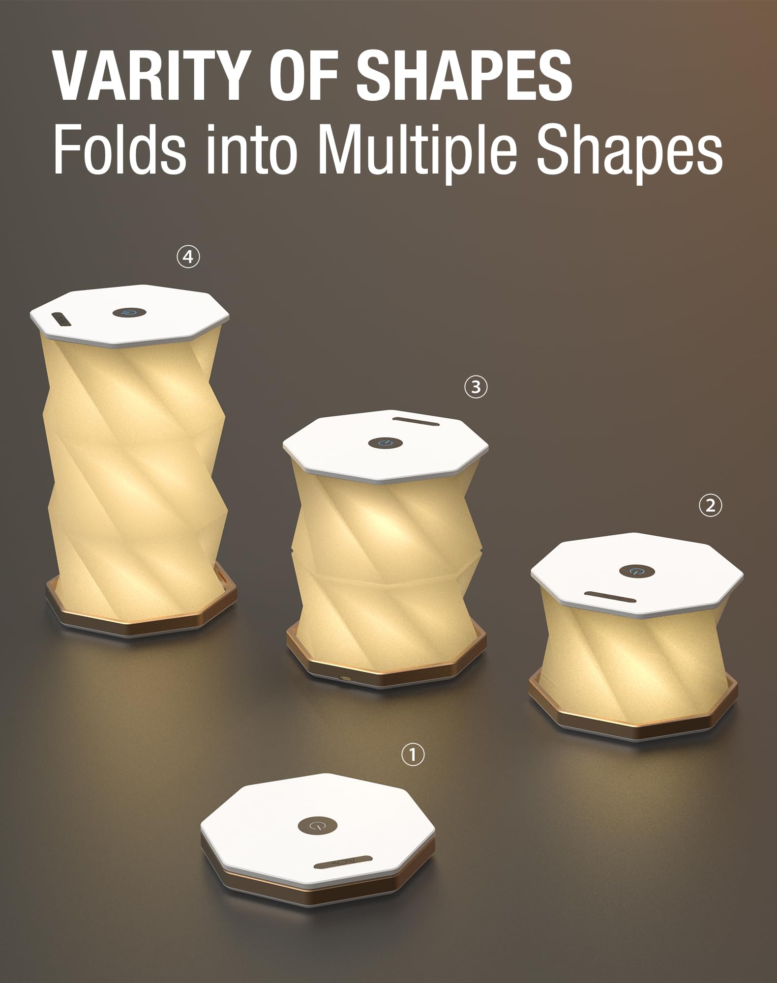 Foldable Rotating Table Lamp with Touch Control - Portable LED Desk Light for Home, Camping & Gifts, V1107-CS-ZDXZXYD