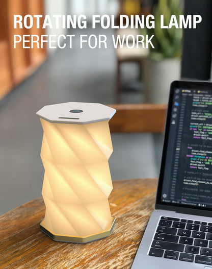 Foldable Rotating Table Lamp with Touch Control - Portable LED Desk Light for Home, Camping & Gifts, V1107-CS-ZDXZXYD