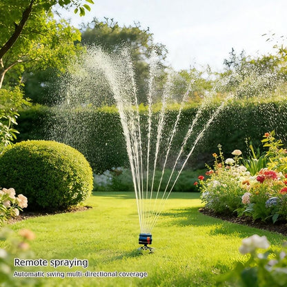 Smart Oscillating Sprinkler with 4 Spray Modes - Automatic Lawn Watering System for Garden, Yard & Patio, V1107-CS-ZDYBSSQ