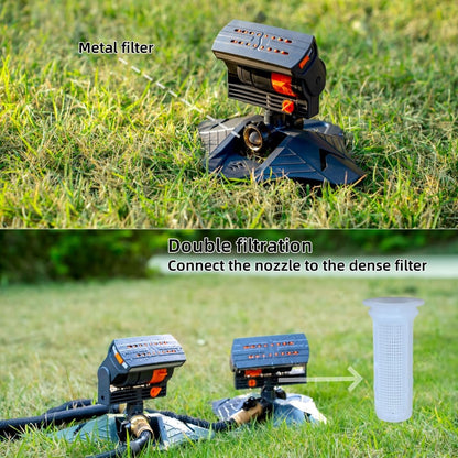 Smart Oscillating Sprinkler with 4 Spray Modes - Automatic Lawn Watering System for Garden, Yard & Patio, V1107-CS-ZDYBSSQ
