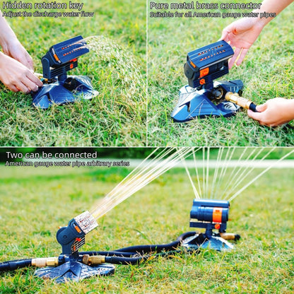 Smart Oscillating Sprinkler with 4 Spray Modes - Automatic Lawn Watering System for Garden, Yard & Patio, V1107-CS-ZDYBSSQ