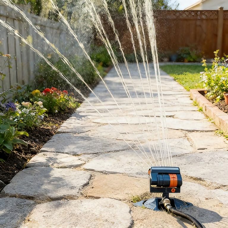 Smart Oscillating Sprinkler with 4 Spray Modes - Automatic Lawn Watering System for Garden, Yard & Patio, V1107-CS-ZDYBSSQ