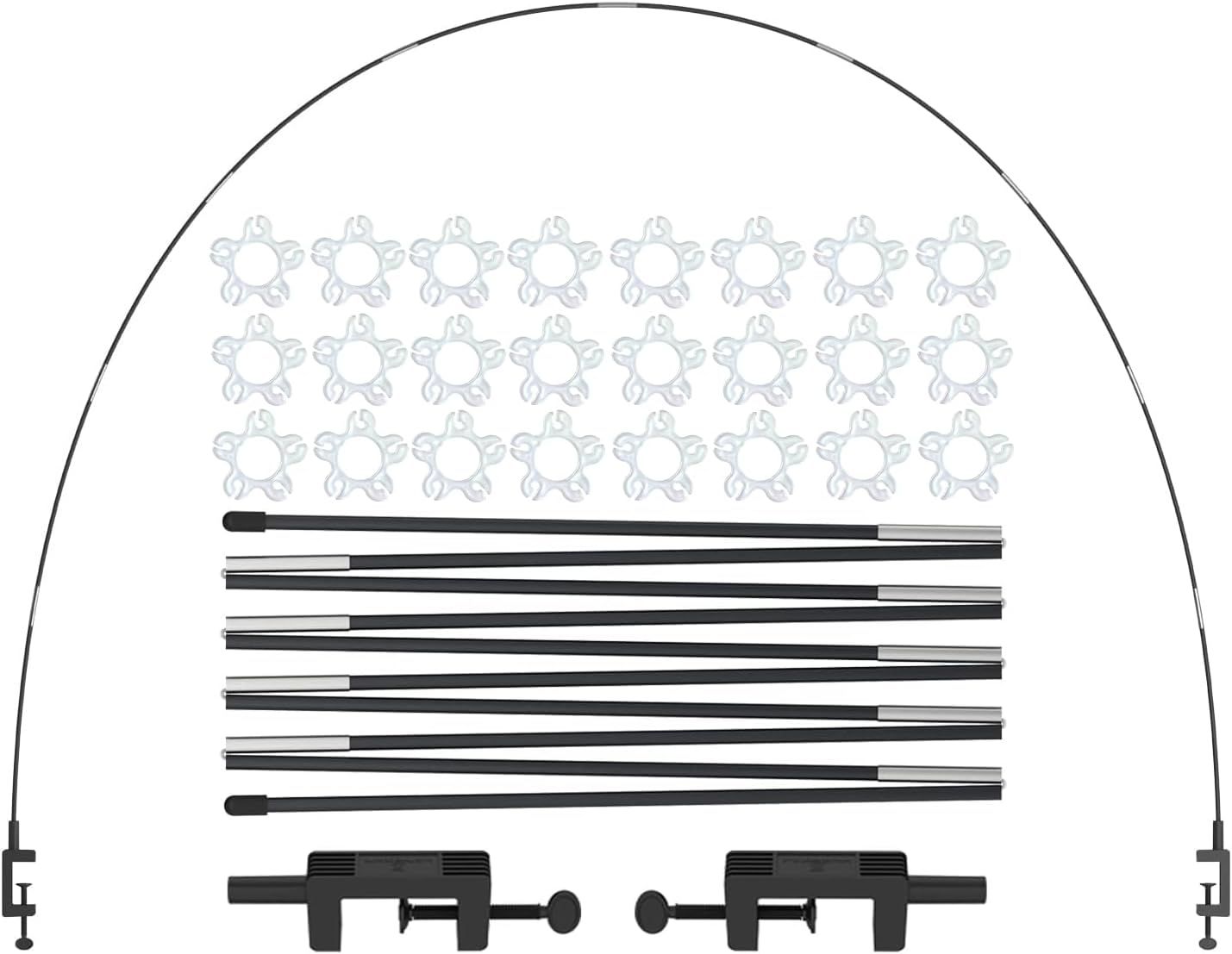 Tabletop Balloon Arch Kit with Adjustable Fiber Rods & Plastic Ring Clips for Birthday Wedding Graduation V1107-CS-ZMQQGM