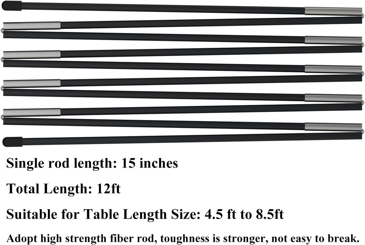 Tabletop Balloon Arch Kit with Adjustable Fiber Rods & Plastic Ring Clips for Birthday Wedding Graduation V1107-CS-ZMQQGM