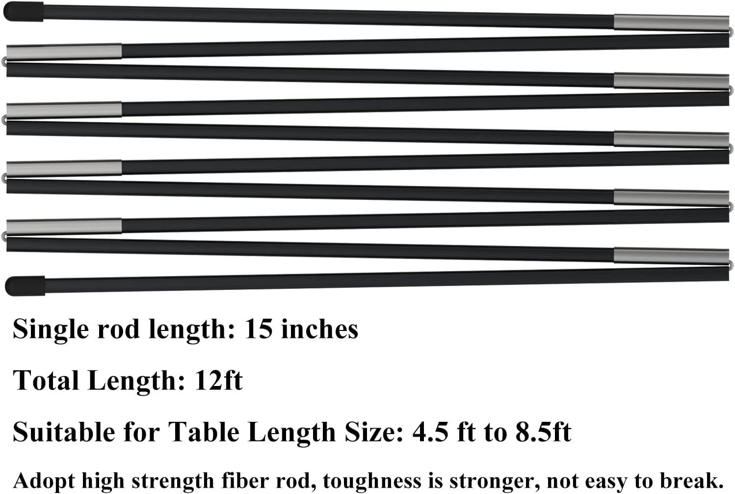 Tabletop Balloon Arch Kit with Adjustable Fiber Rods & Plastic Ring Clips for Birthday Wedding Graduation V1107-CS-ZMQQGM