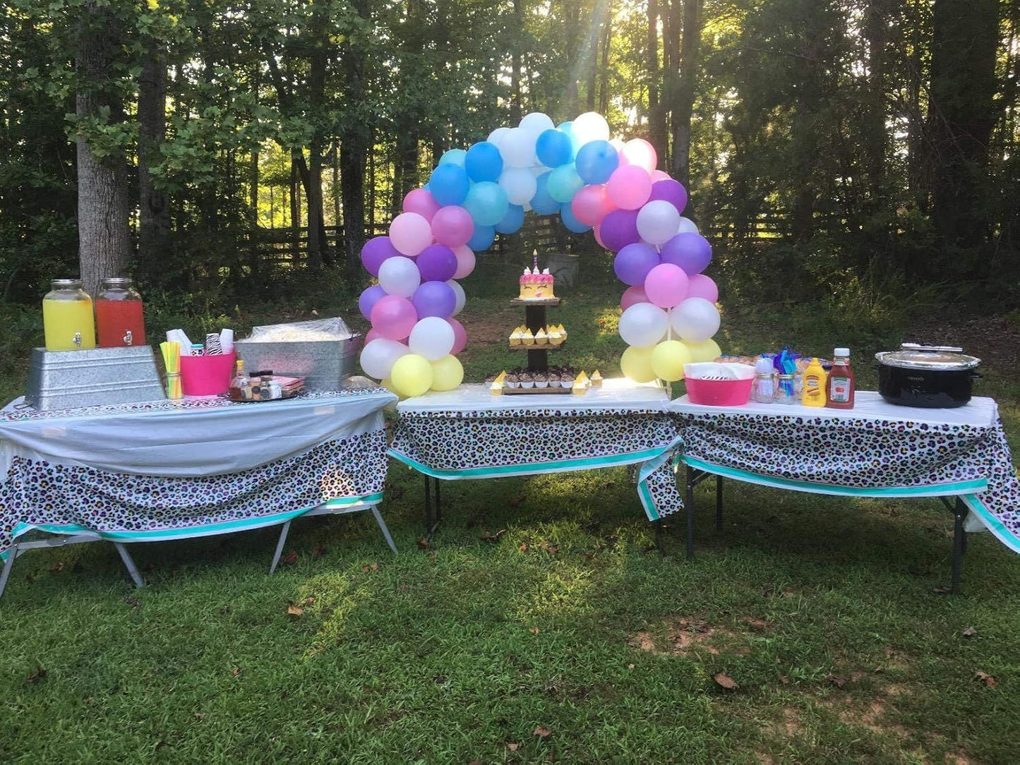 Tabletop Balloon Arch Kit with Adjustable Fiber Rods & Plastic Ring Clips for Birthday Wedding Graduation V1107-CS-ZMQQGM