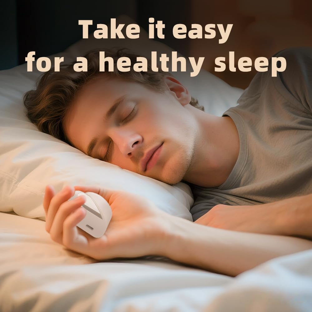 White Handheld Sleep Aid Device: Smart Relaxation Tool with Dual Modes & LED Display - Portable Stress Relief V1107-CS-ZNSMY