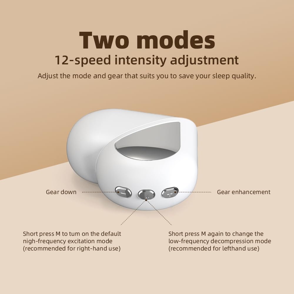 White Handheld Sleep Aid Device: Smart Relaxation Tool with Dual Modes & LED Display - Portable Stress Relief V1107-CS-ZNSMY