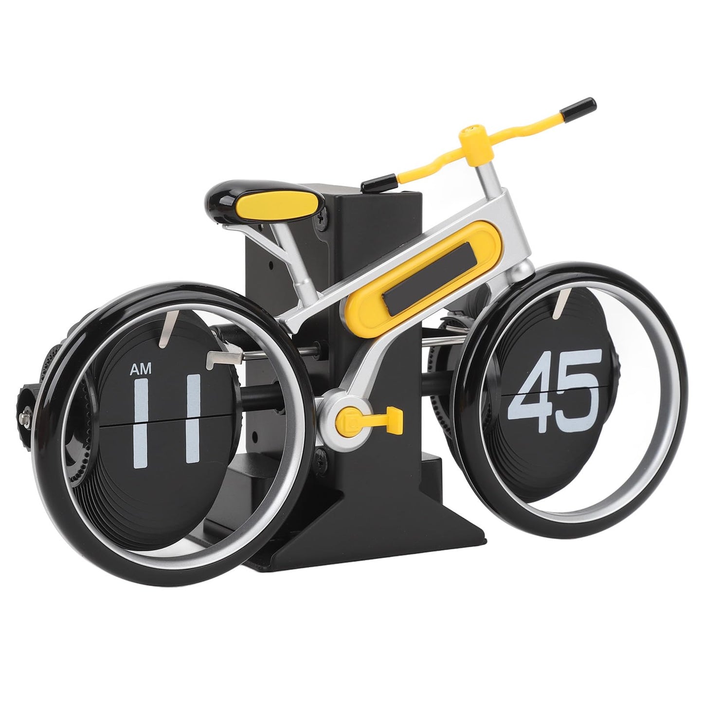 Modern Bicycle Flip Clock - Creative Mechanical Desk Timepiece with Dual Rotating Wheels, Retro Design for V1107-CS-ZXCZBHU