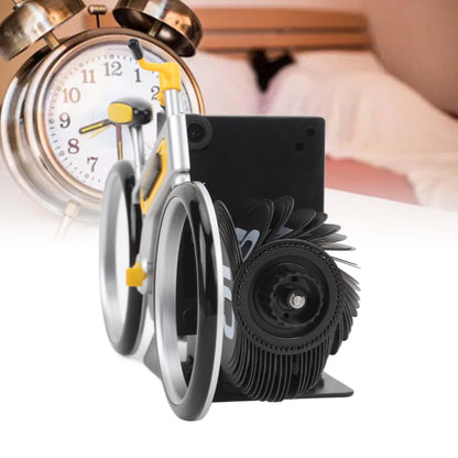 Modern Bicycle Flip Clock - Creative Mechanical Desk Timepiece with Dual Rotating Wheels, Retro Design for V1107-CS-ZXCZBHU