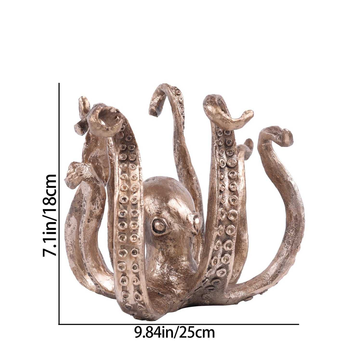 Multi-Functional Octopus Sculpture - Decorative Resin Cup Holder & Jewelry Organizer, Unique Home Accent for V1107-CS-ZYSZBJT