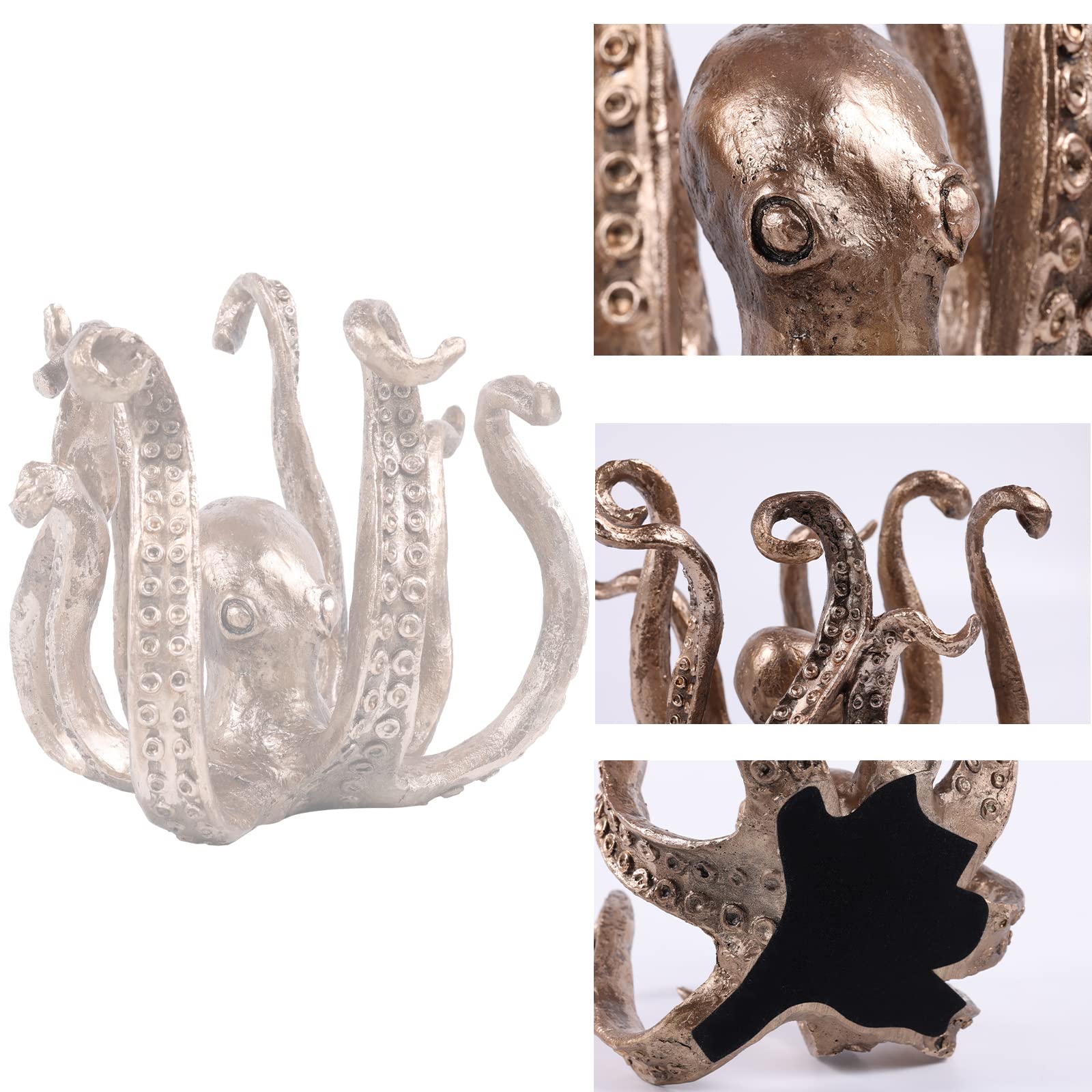 Multi-Functional Octopus Sculpture - Decorative Resin Cup Holder & Jewelry Organizer, Unique Home Accent for V1107-CS-ZYSZBJT