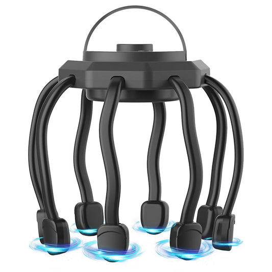 Wireless Octopus Head Massager - 8-Point Vibration Therapy, 360 degrees Scalp Relief, Rechargeable with 3 V1107-CS-ZYTBAMQ
