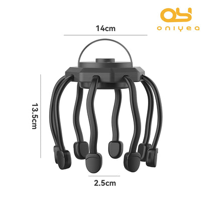 Wireless Octopus Head Massager - 8-Point Vibration Therapy, 360 degrees Scalp Relief, Rechargeable with 3 V1107-CS-ZYTBAMQ
