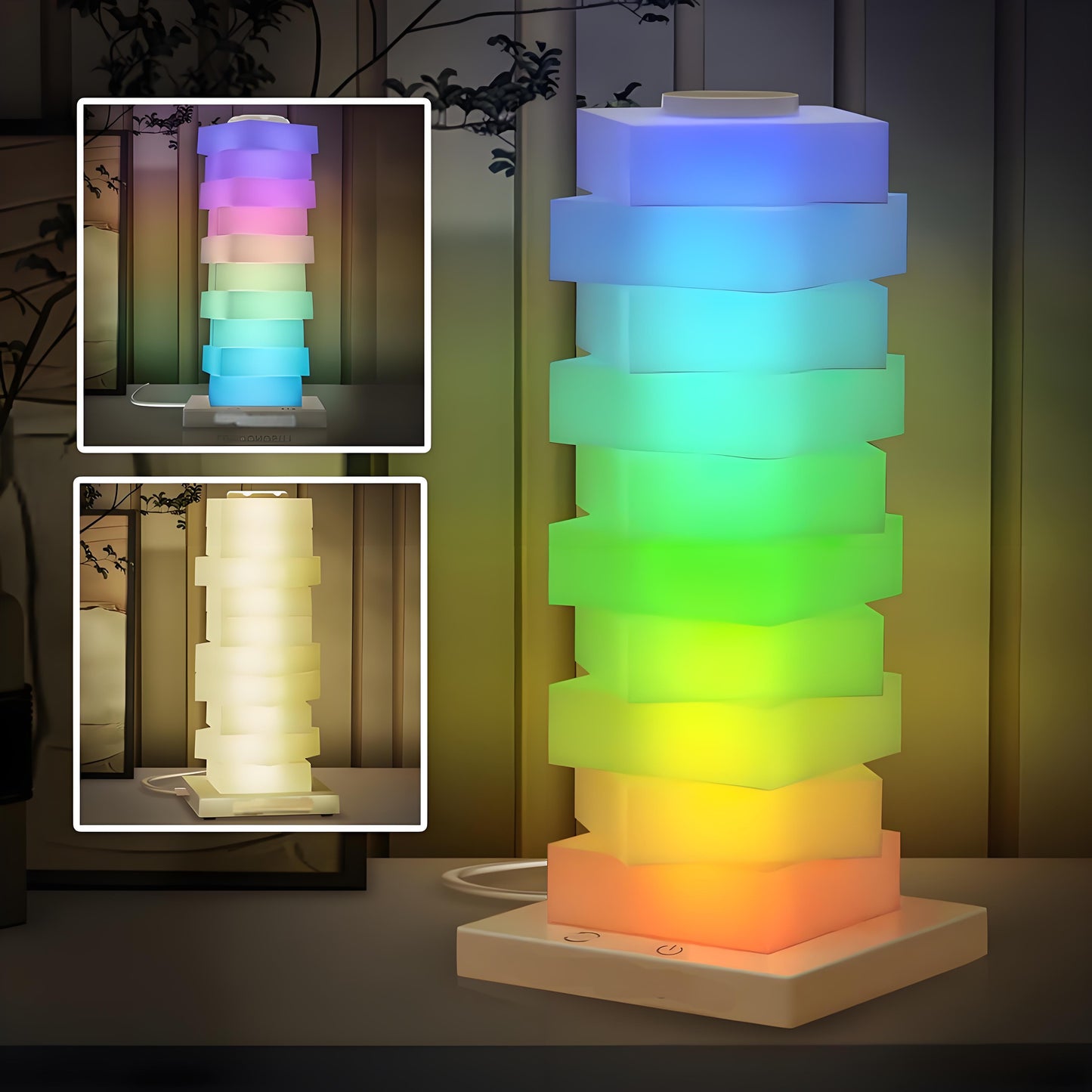 Customizable RGB Cube Lamp: USB-Powered LED Tower Light for Australian Gamerooms, Bedrooms & Room Decor V1107-CUSTOMIZABLE RGB CUBE LAMP