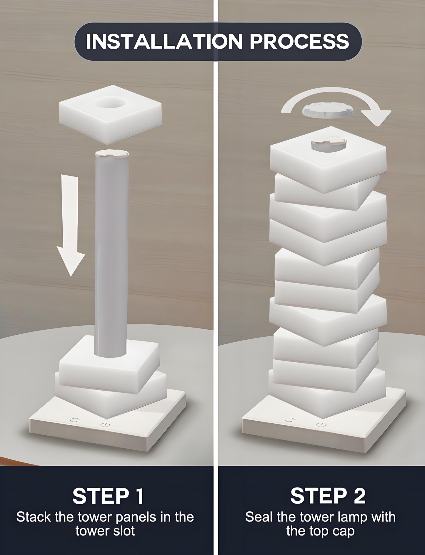 Customizable RGB Cube Lamp: USB-Powered LED Tower Light for Australian Gamerooms, Bedrooms & Room Decor V1107-CUSTOMIZABLE RGB CUBE LAMP