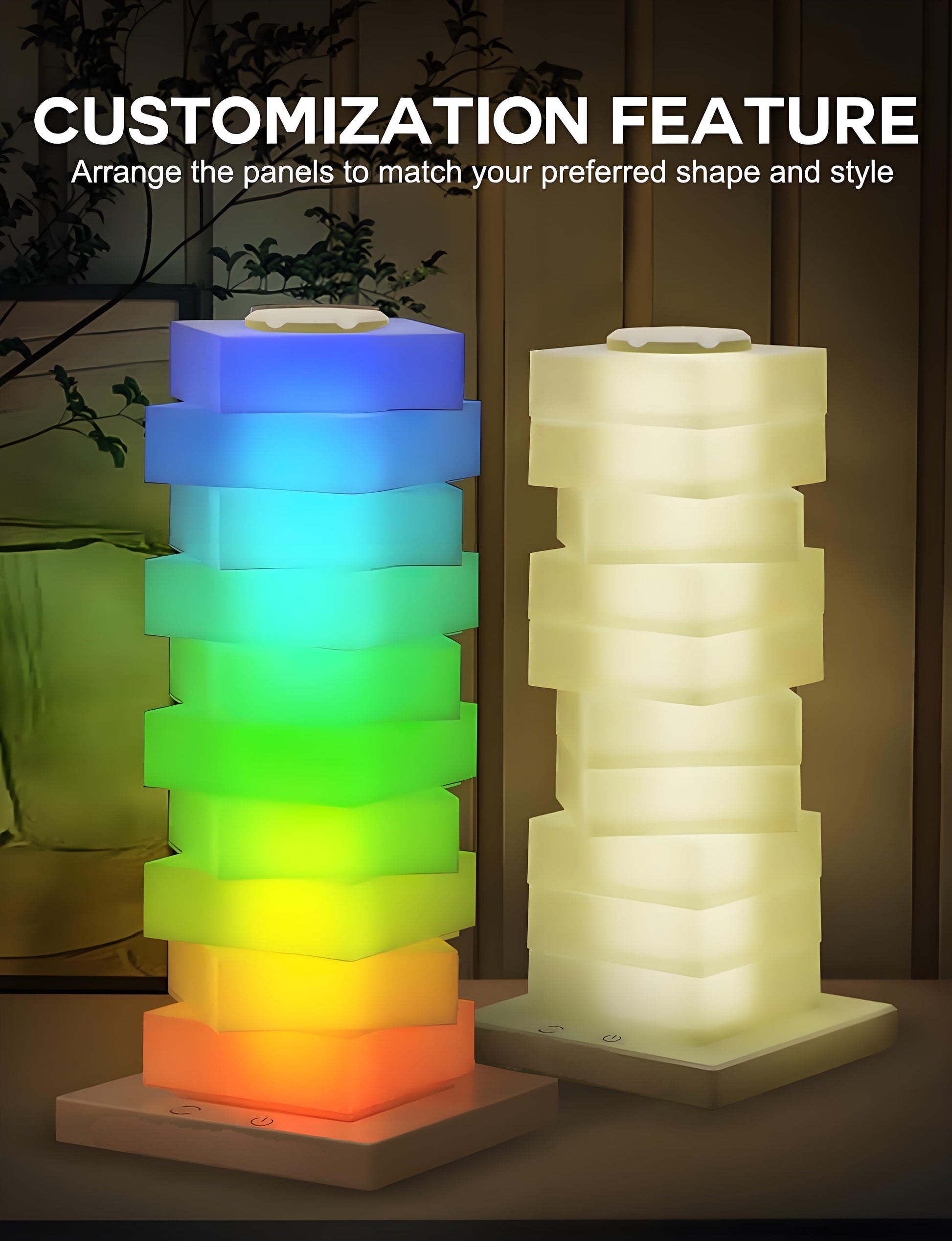 Customizable RGB Cube Lamp: USB-Powered LED Tower Light for Australian Gamerooms, Bedrooms & Room Decor V1107-CUSTOMIZABLE RGB CUBE LAMP