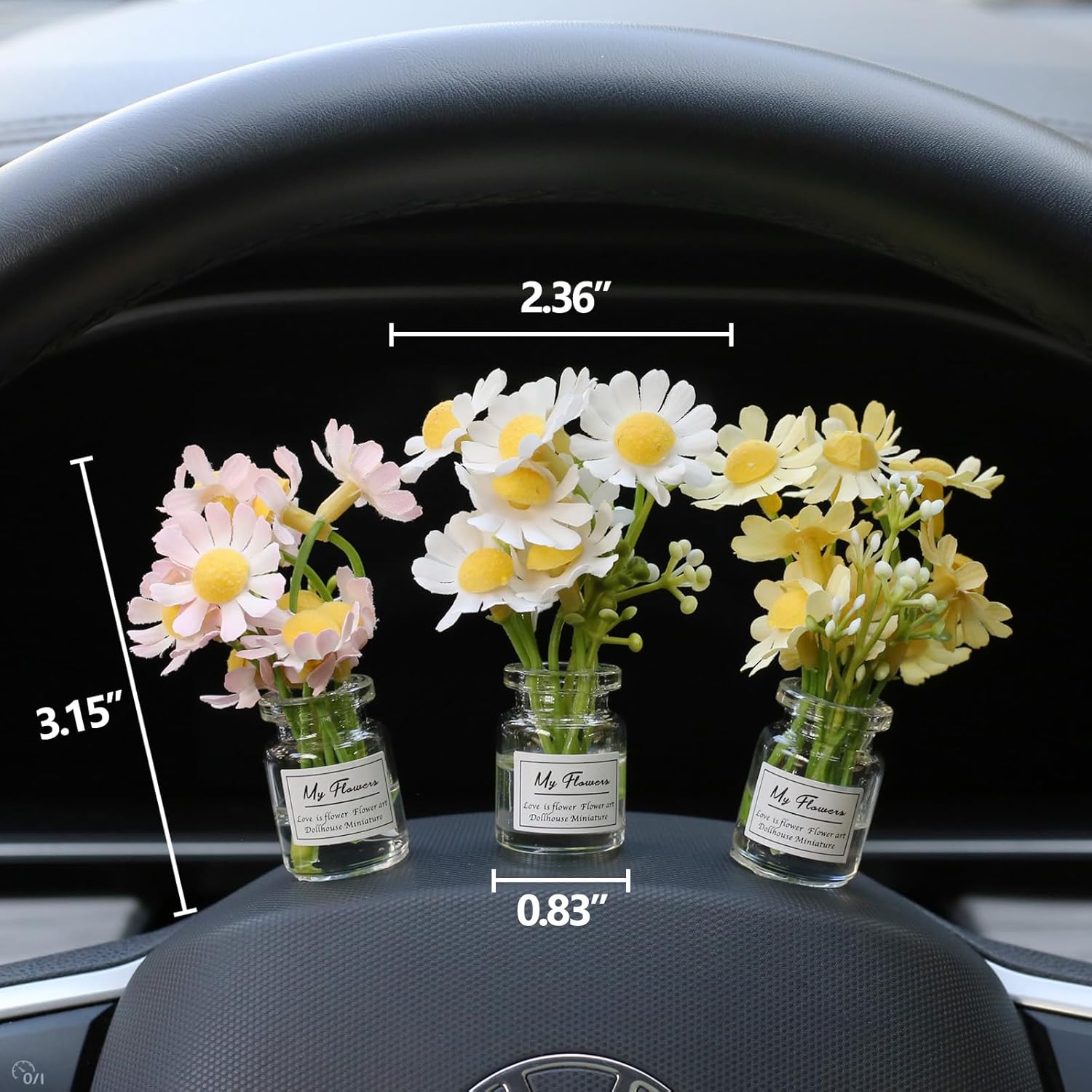 Daisy Car Dashboard Decorations: Cute Aesthetic Interior Accessories for Australian Women's Cars V1107-DAISY CAR DASHBOARD DECORATIONS