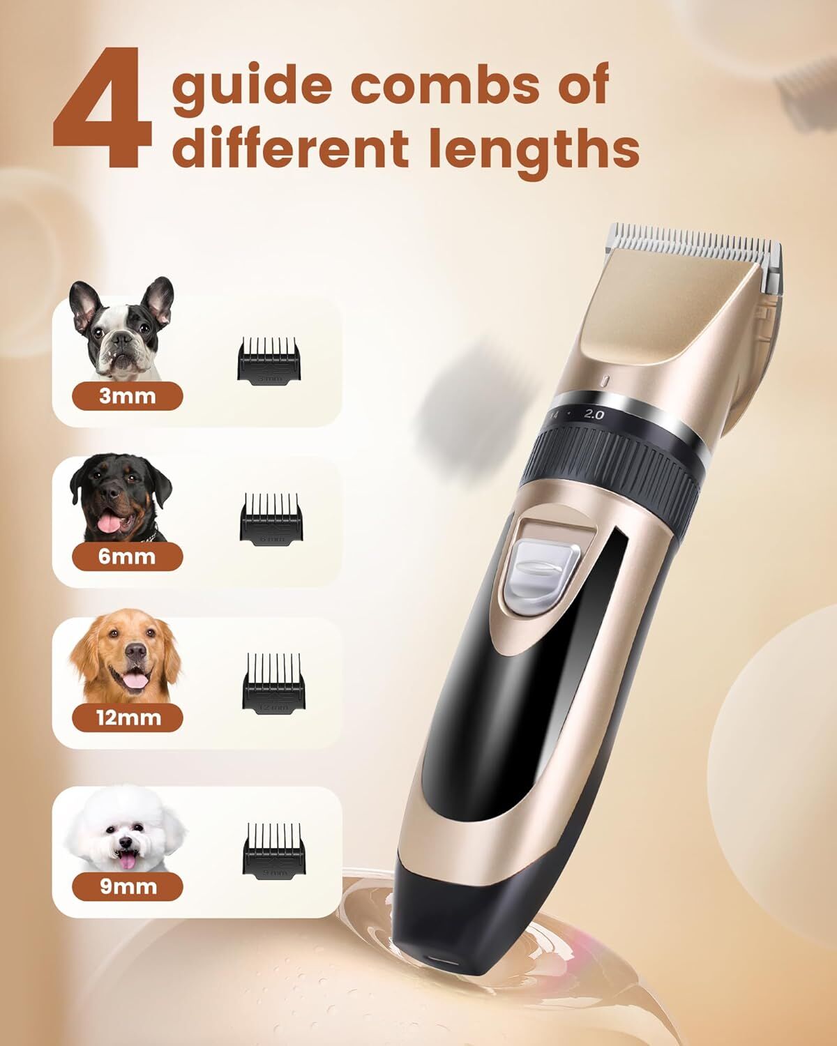 pet products Pet products Professional Rechargeable Cordless Dogs Cats Horse Grooming Clippers - Professional V1107-DOG CLIPPERS