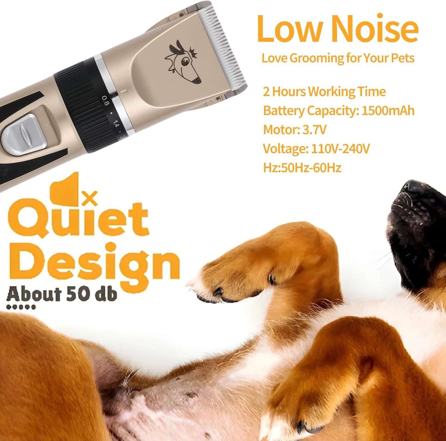 pet products Pet products Professional Rechargeable Cordless Dogs Cats Horse Grooming Clippers - Professional V1107-DOG CLIPPERS