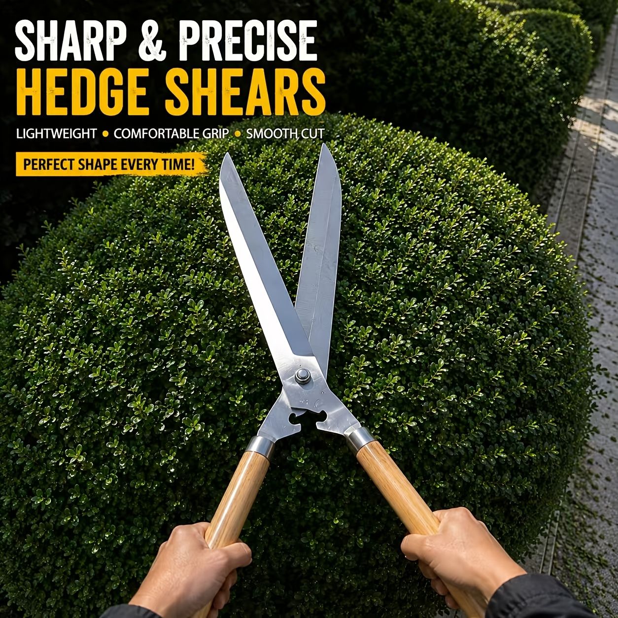 Professional Hedge Trimming Shears for Precision Garden Shaping-Beige V1107-DSZ-0111-123