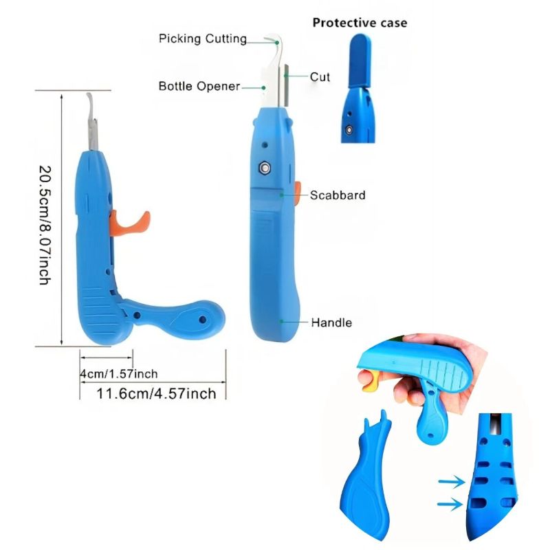 2-Piece Fruit Picking Tool Set for Home Gardens & Small-Scale Farms-Blue+Orange V1107-DSZ-021-001