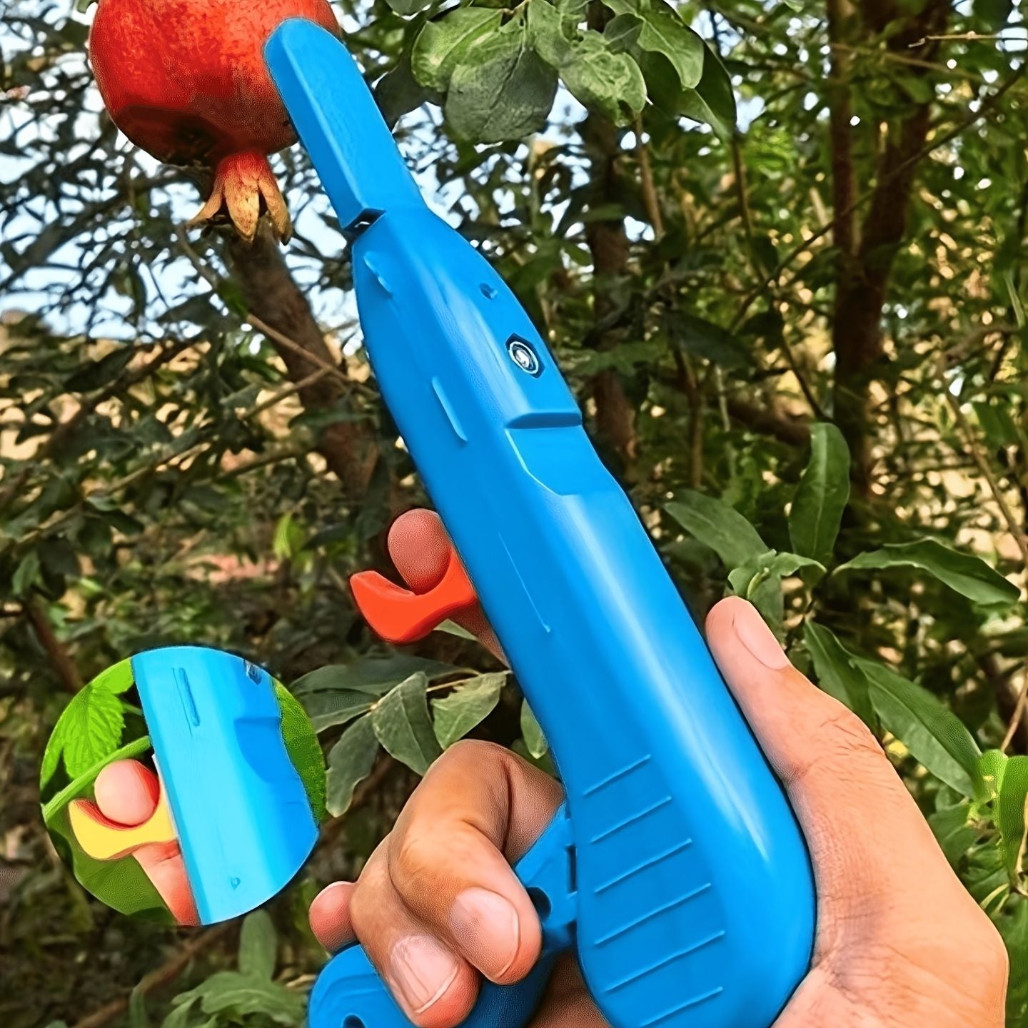 2-Piece Fruit Picking Tool Set for Home Gardens & Small-Scale Farms-Blue+Orange V1107-DSZ-021-001