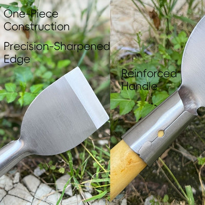 One-Piece Construction Precision-Sharpened Edge Gardening Trowel-Silver V1107-DSZ-0311-001