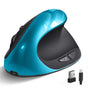 Blue Ergonomic Wireless Vertical Mouse (Small Hand-Friendly): USB-C Rechargeable, 2.4G 3-DPI, Reduce Wrist V1107-ERGONOMIC WIRELESS VERTICAL MOUSE
