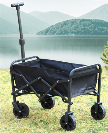 Foldable Camping Wagon: Retractable Handle, Lightweight Design for Outdoor Trips, Beach & Picnics V1107-FOLDABLE CAMPING WAGON