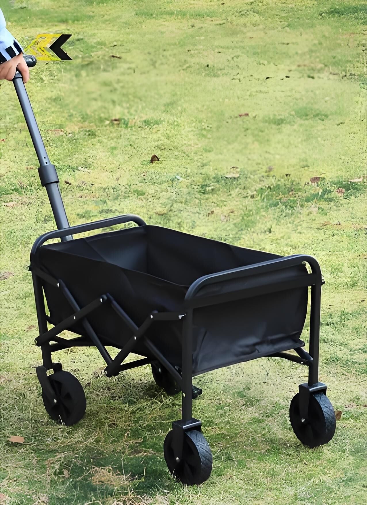 Foldable Camping Wagon: Retractable Handle, Lightweight Design for Outdoor Trips, Beach & Picnics V1107-FOLDABLE CAMPING WAGON