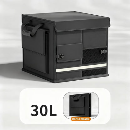 Foldable Car Trunk Organiser, 30L/60L Large Capacity Storage Box for Auto Boot, Multi-functional Cargo V1107-FOLDABLE CAR TRUNK ORGANISER1-BLACK
