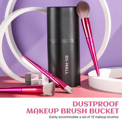 Hot red Professional Makeup Brush Set (18-Piece): Cruelty-Free, Versatile for Foundation, Blush & Eyeshadow, V1107-HOT RED PROFESSIONAL MAKEUP BRUSH SET