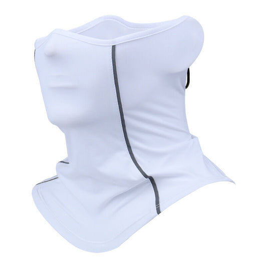 Christmas gift-Premium Ice Silk Neck Scarf Mask - Summer Cooling Essential - Breathable UV Protection - V1107-ICE SILK NECK SCARF MASK-WHITE