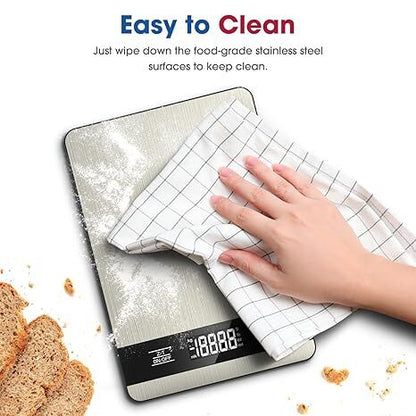 10kg/1g Precision Kitchen Scale: Ultra-Thin, Multi-Unit, Stainless Steel for Aussie Home Cooks V1107-KITCHEN SCALE