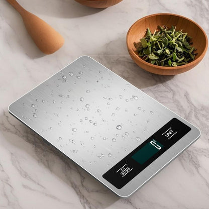 10kg/1g Precision Kitchen Scale: Ultra-Thin, Multi-Unit, Stainless Steel for Aussie Home Cooks V1107-KITCHEN SCALE1