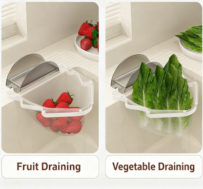 Kitchen Sink Filter Rack with 100 12cm*15cm Mesh Bags, Foldable Food Waste Strainer, Multi-functional Drain V1107-KITCHEN SINK FILTER RACK-GREEN